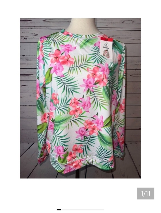 Hurley Other - #51 - Hurley Rash Guard Swim Shirt Med/Large NWOT Womens UPF 50 Sun protection
